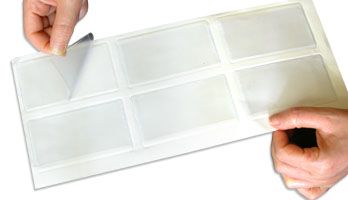 self adhesive name card, sticker