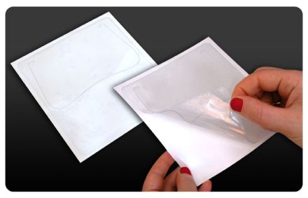 cd sleeve, plastic, self adhesive, transparent and semi transparent