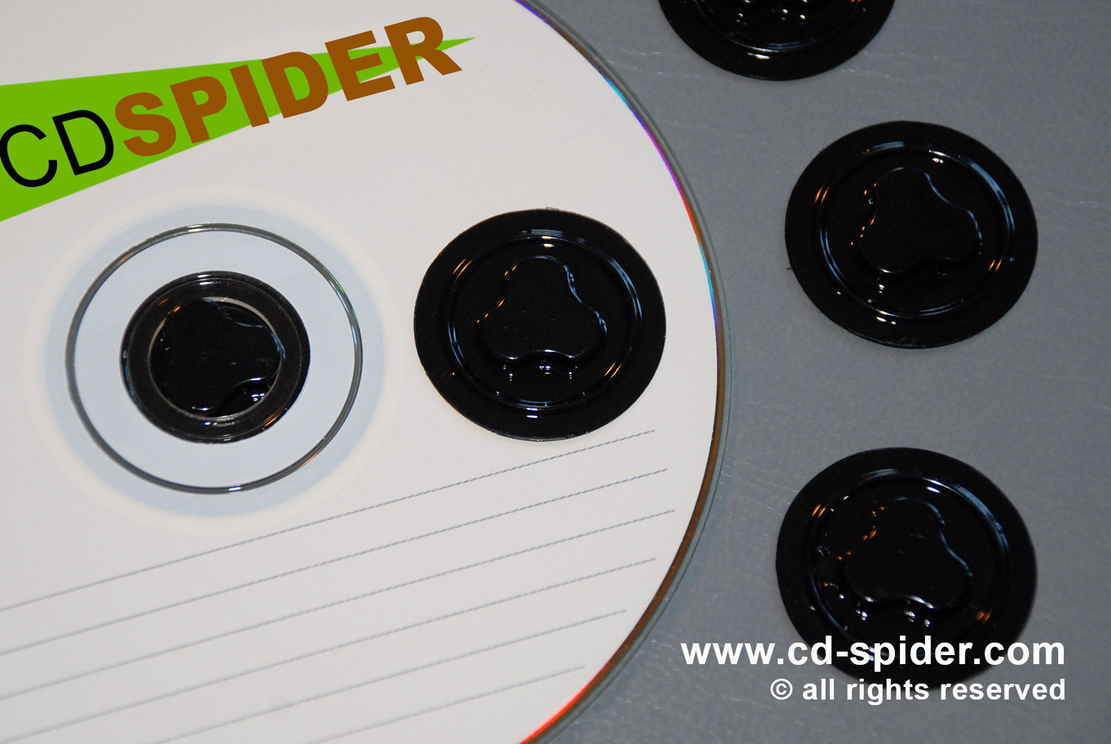 CD Spider Plastic Button Photos